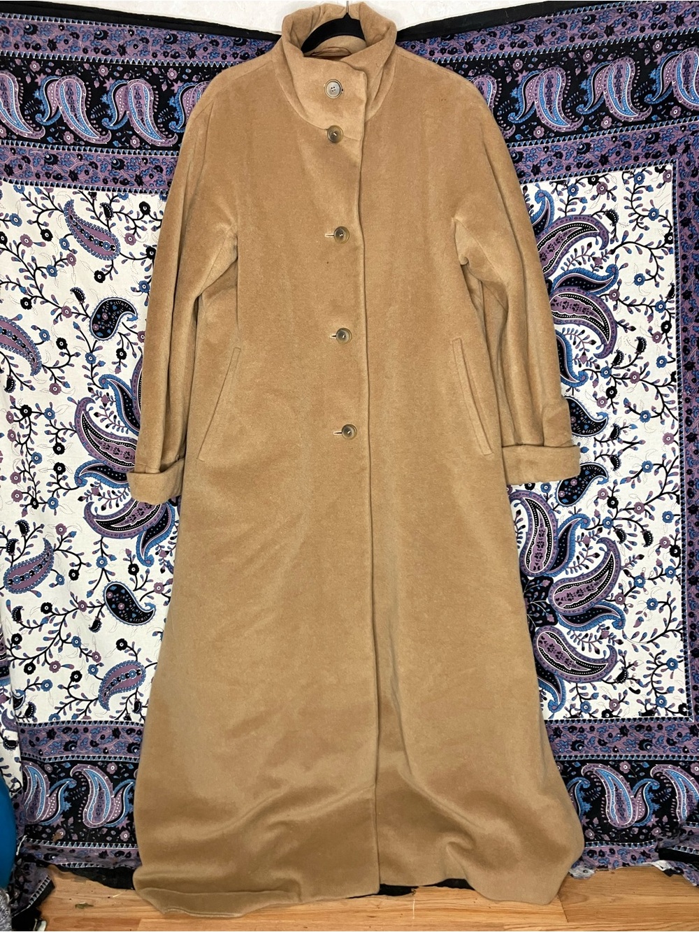 YELL angora / cashmere blend stunning trench coat 6 old money